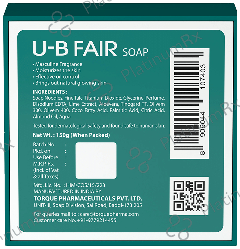 U-B Fair Bathing Bar (150gm Each) 2 units