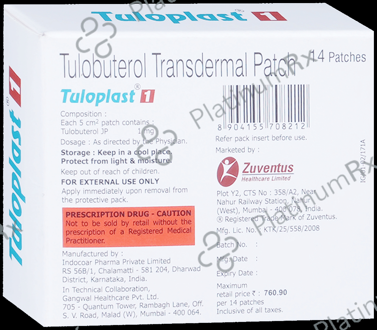 Tuloplast 1 Transdermal Patch