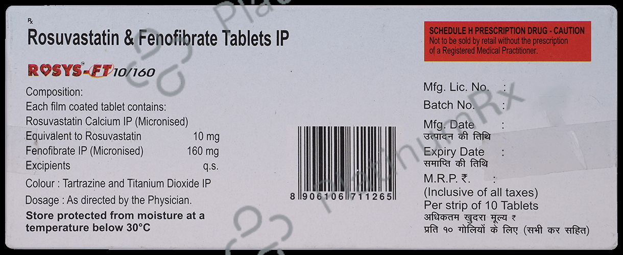 Rosys FT 10/160mg Tablet 10s