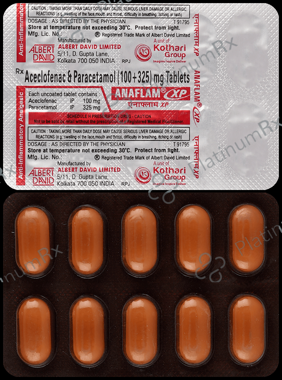 Anaflam XP 100mg/325mg Tablet