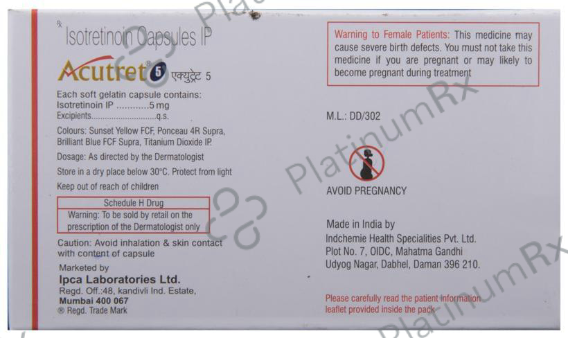 Acutret 5mg Capsule 10s