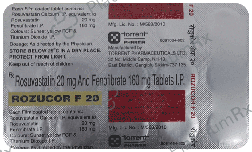 Rozucor F 20 160/20mg Tablet 15s