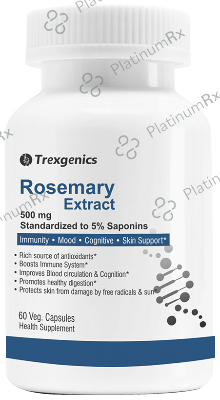 Trexgenics Rosemary Extract 500mg Veg. Capsules