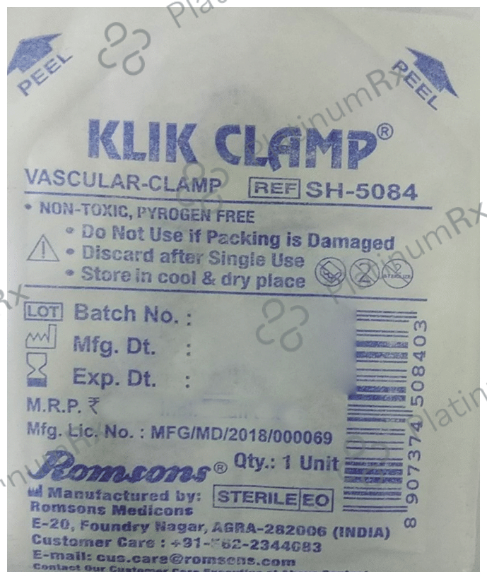 Romsons Klik Clamp Vascular-Clamp