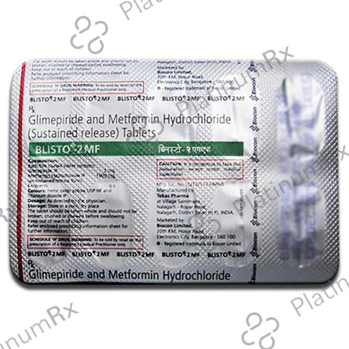 Blisto 2 MF 2/1000mg Tablet PR 15s