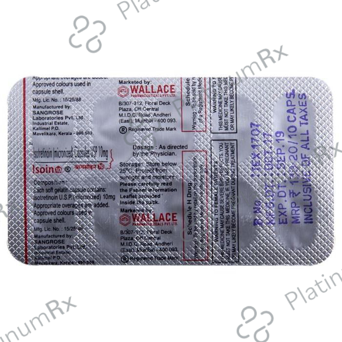Isoin 10mg Capsule 10s