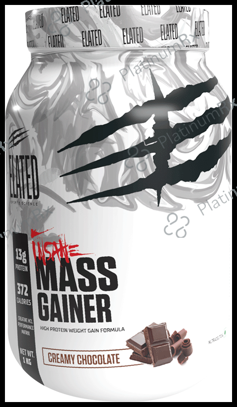 Elated Sports Science Insane Mass Gainer - Flavour Creamy Chocolate 1 kg