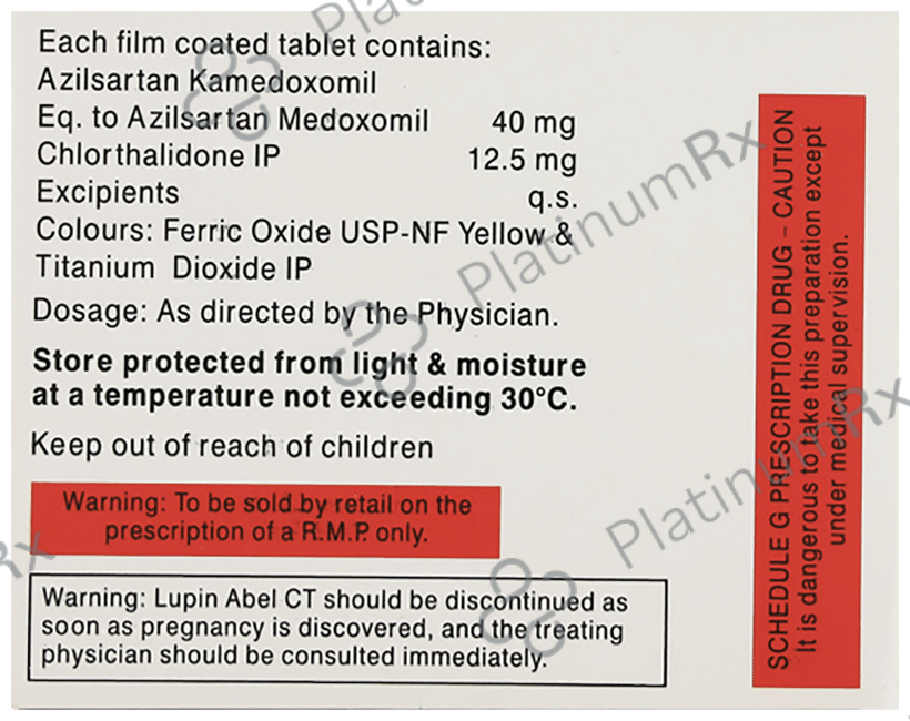 Abel CT 40/12.5mg Tablet 10s
