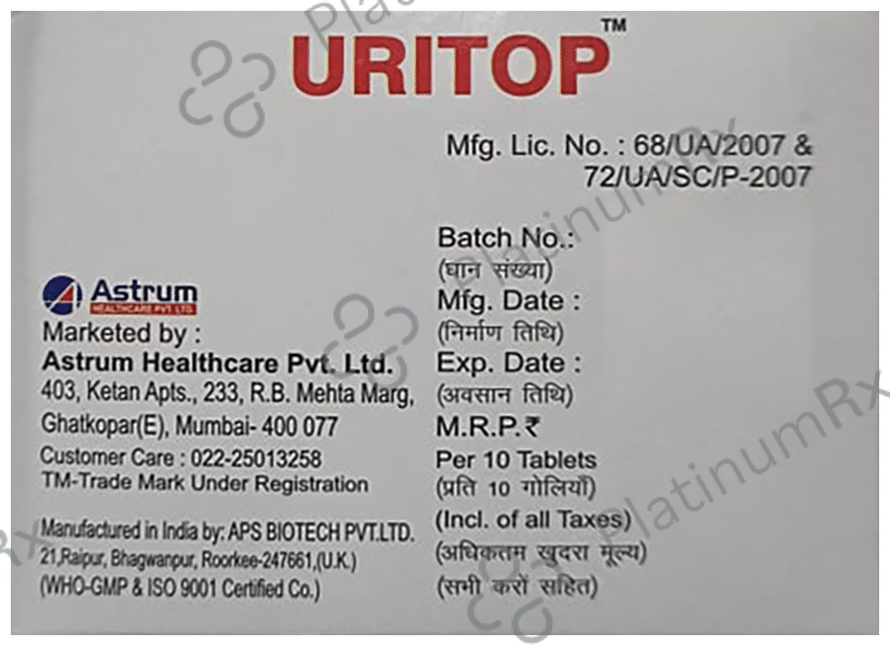 Uritop 100mg Tablet SR