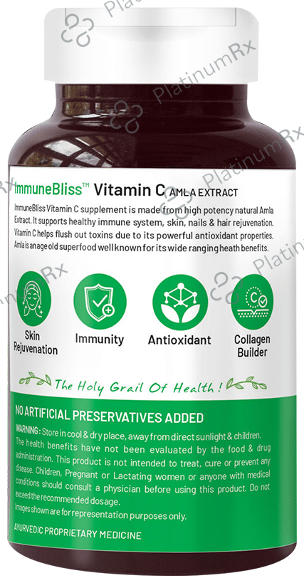 Bliss Welness Immune Health Natural Vitamin C Amla Extract Veg Tablet 60 tablets