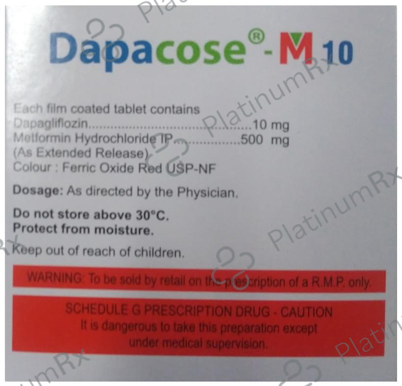 Dapacose M 10/500mg Tablet ER 10s