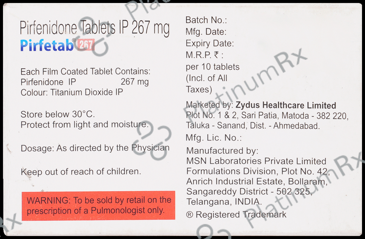 Pirfetab 267 Tablet