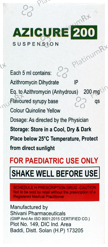 Azicure 200 Oral Suspension Mango