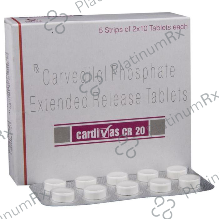 Cardivas CR 20mg Tablet 10s