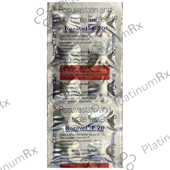 Rozavel F 160/20mg Tablet 10s