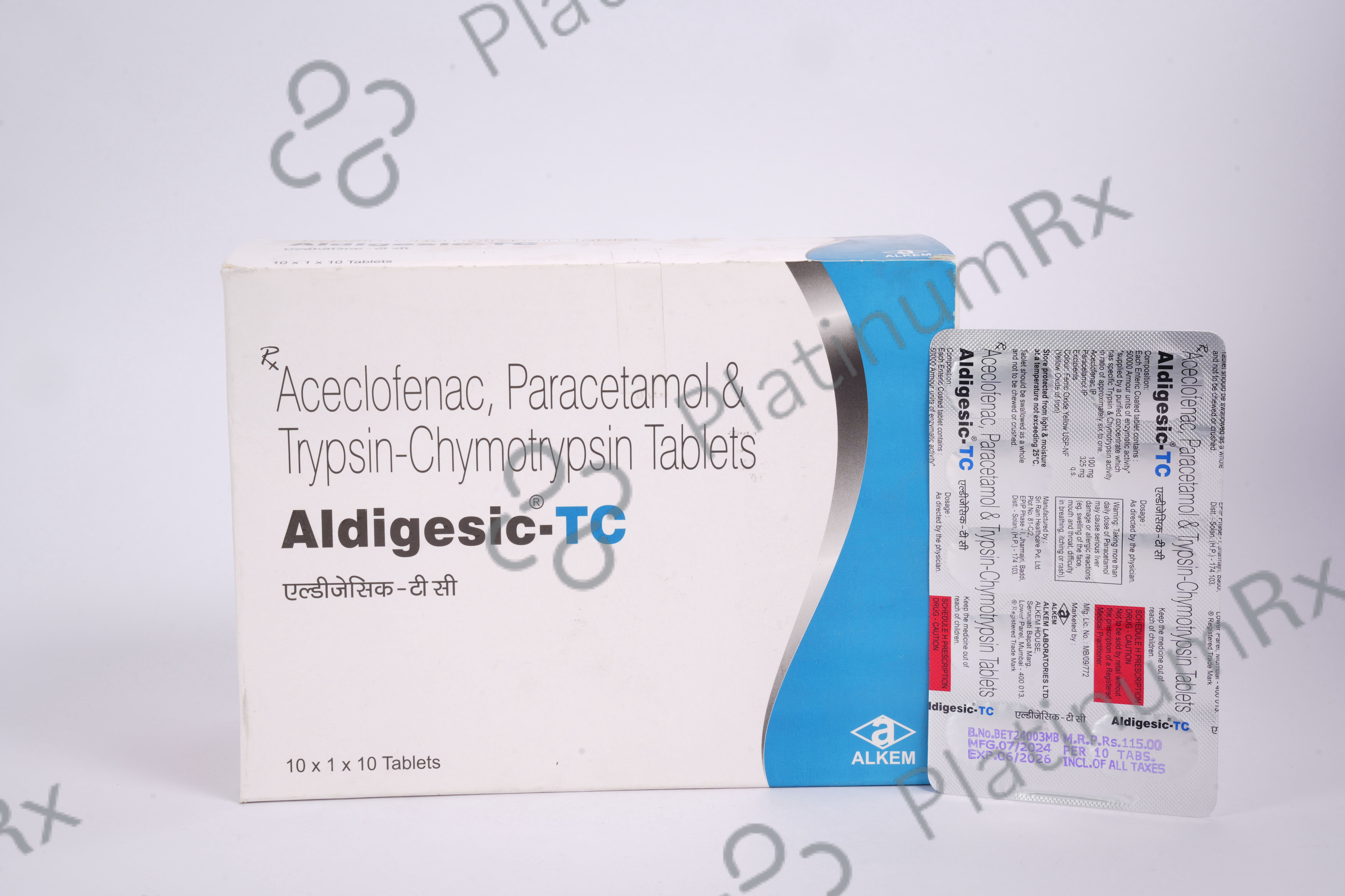 Aldigesic TC 100/325mg/50000AU Tablet 10s