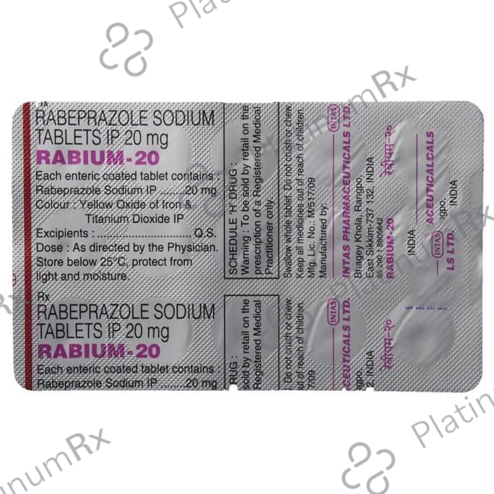 Rabium 20mg Tablet 15s
