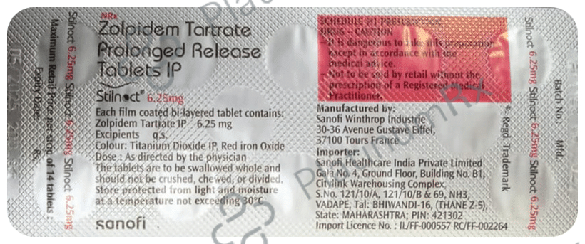 Stilnoct 6.25mg Tablet 0 tablets