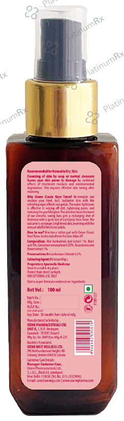 Ozone Classic Rose Toner