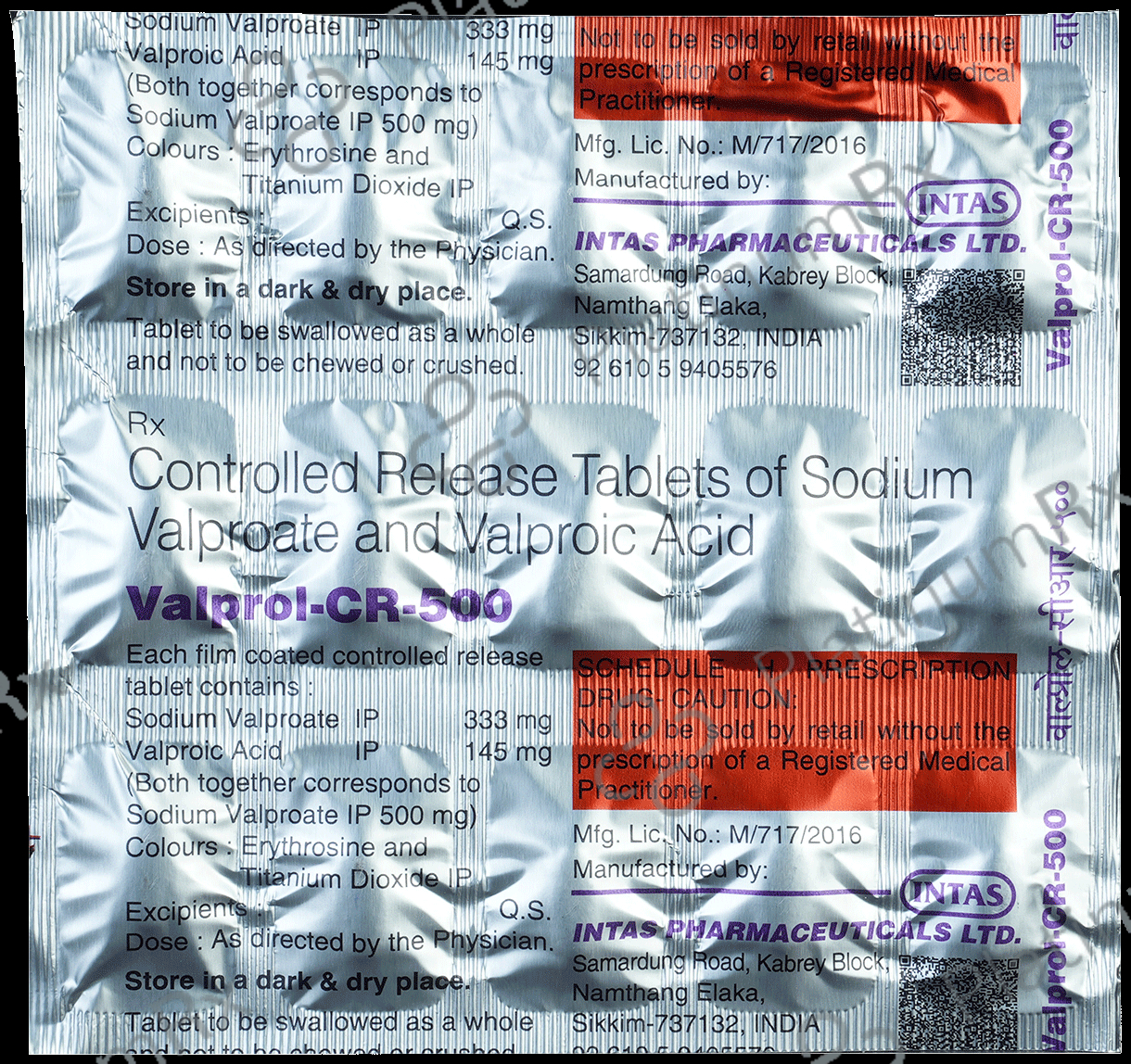 Valprol CR 333/145mg Tablet 15s