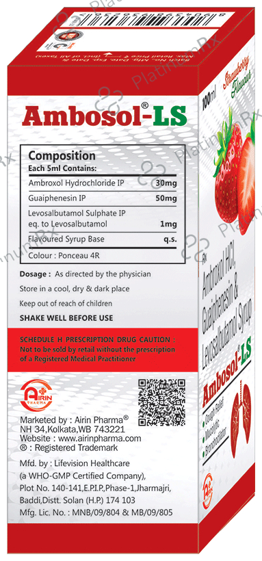 Ambosol-LS Syrup Strawberry