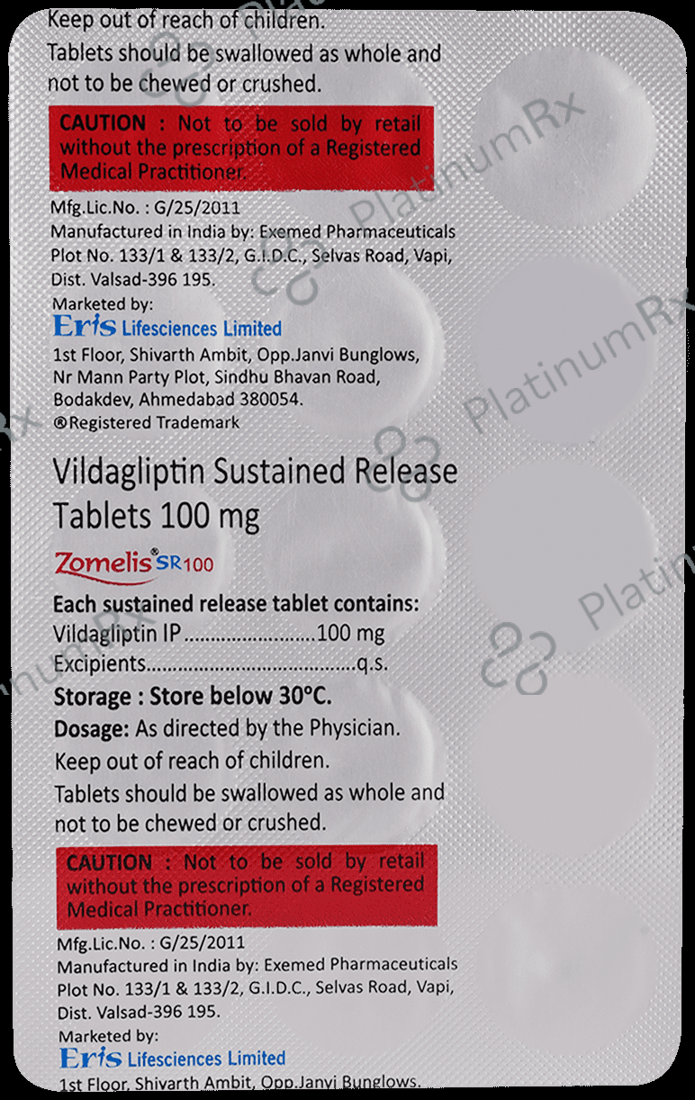 Zomelis SR 100mg Tablet SR 15s