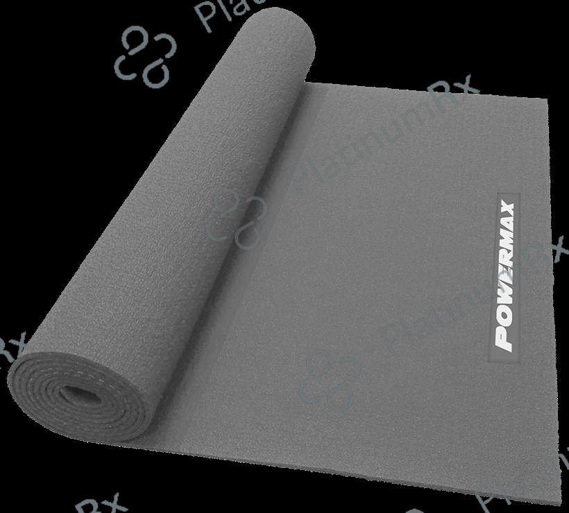 Powermax Fitness YE4-1.2 Thick Premium Exercise Yoga Mat 4mm Grey