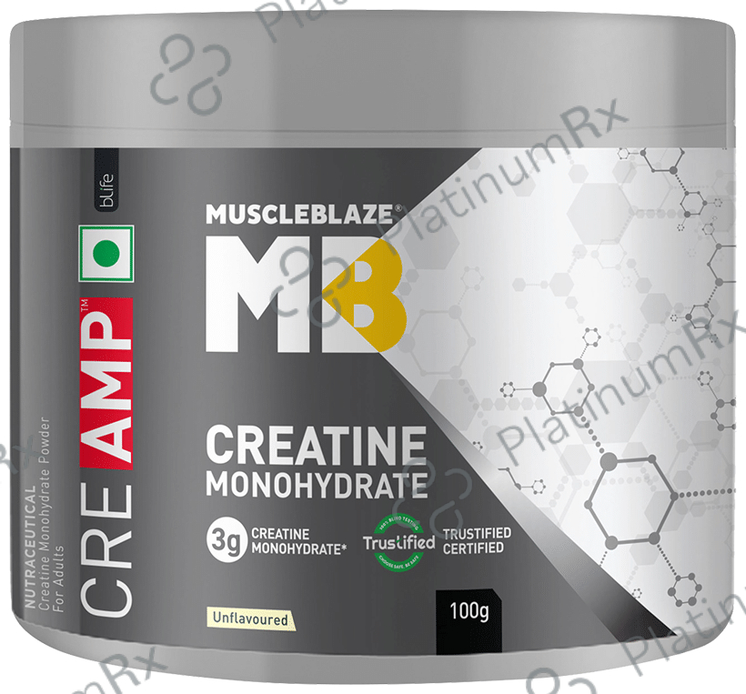 MuscleBlaze MB Creatine Monohydrate - For Muscle Strength, Lean Body Mass & Energy 100 gm