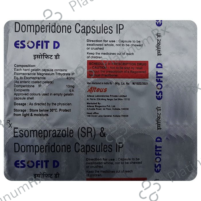 Esofit D 10mg/40mg Capsule SR 10 Capsule SR