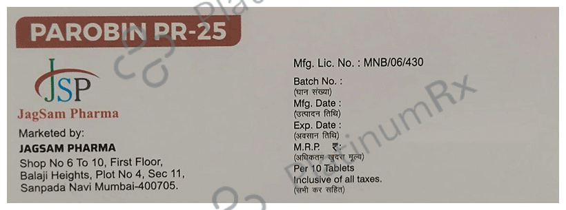 Parobin 25mg Tablet