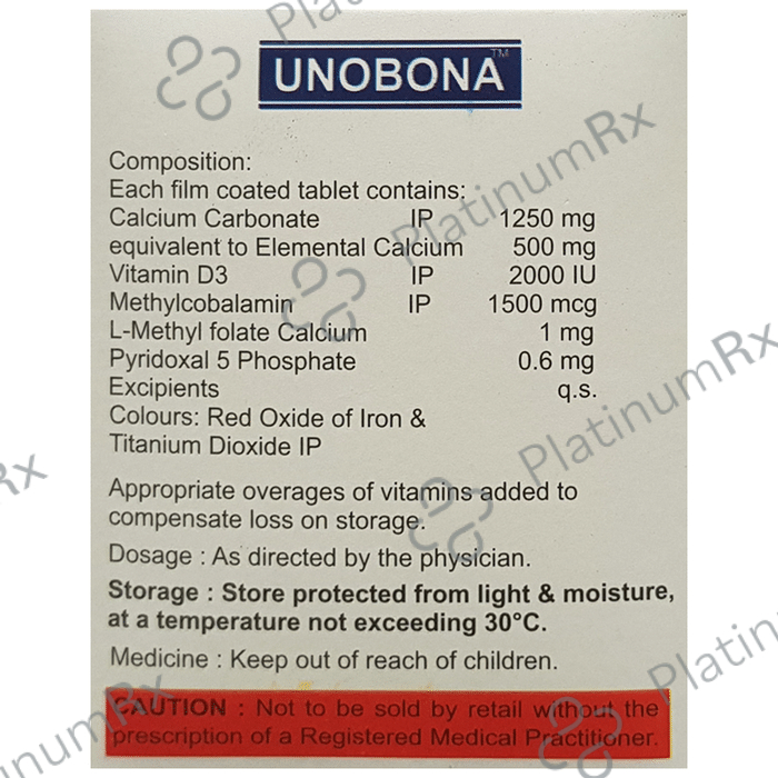 Unobona Tablet 1250/3 2000/1500/ 1/5 0.6