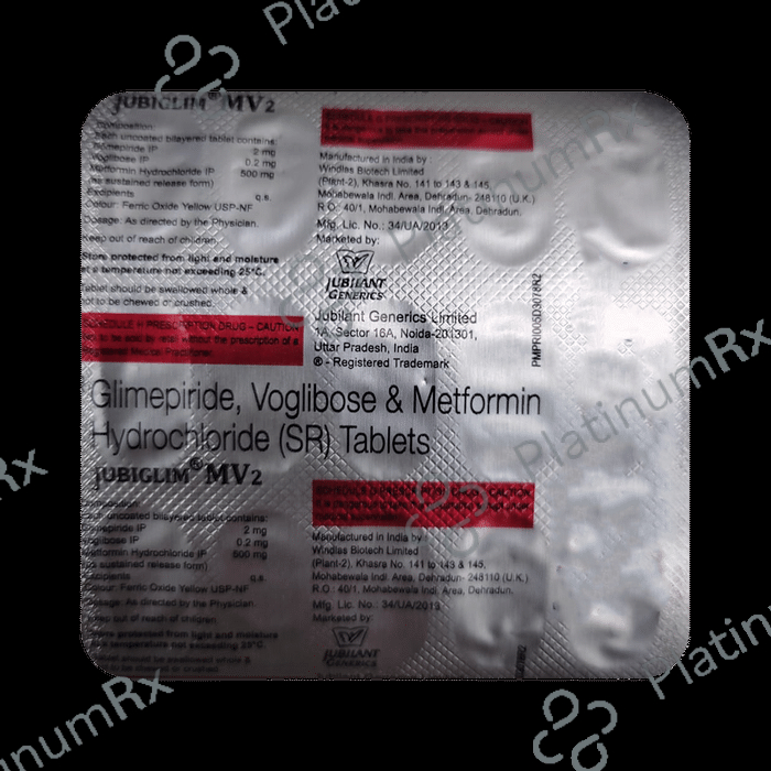 Jubiglim MV 2 Tablet SR 10 Tablet SR