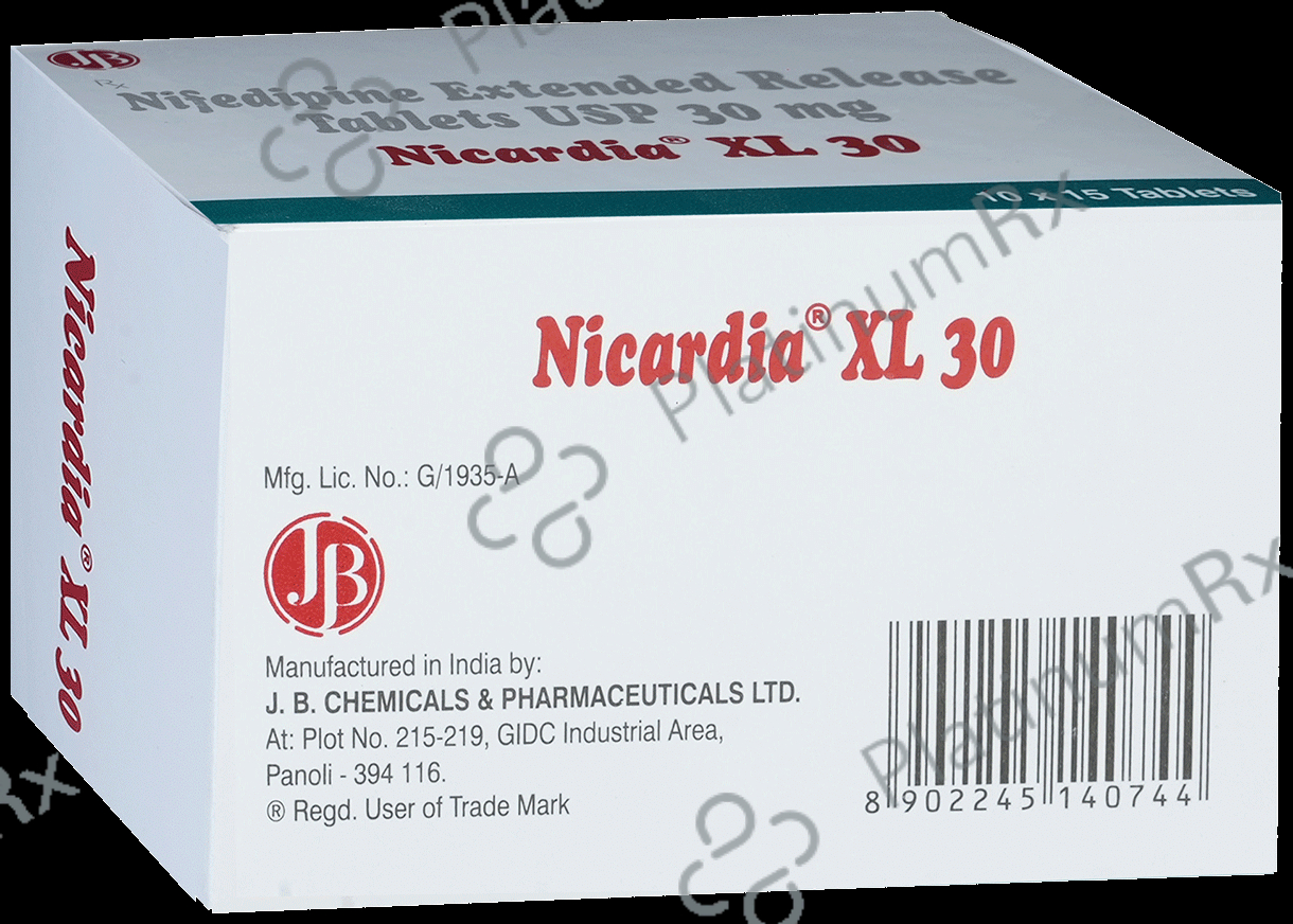 Nicardia XL 30mg Tablet ER 15s