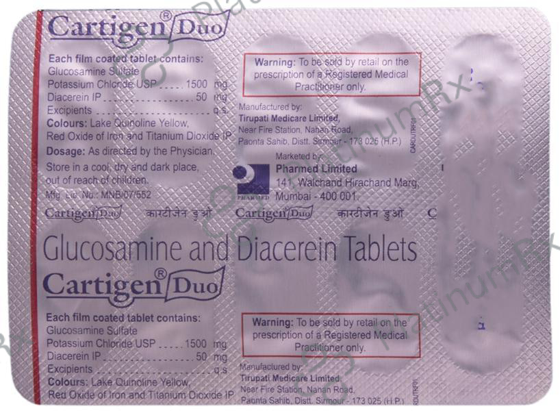 Cartigen Duo 50/1500mg Tablet 10s