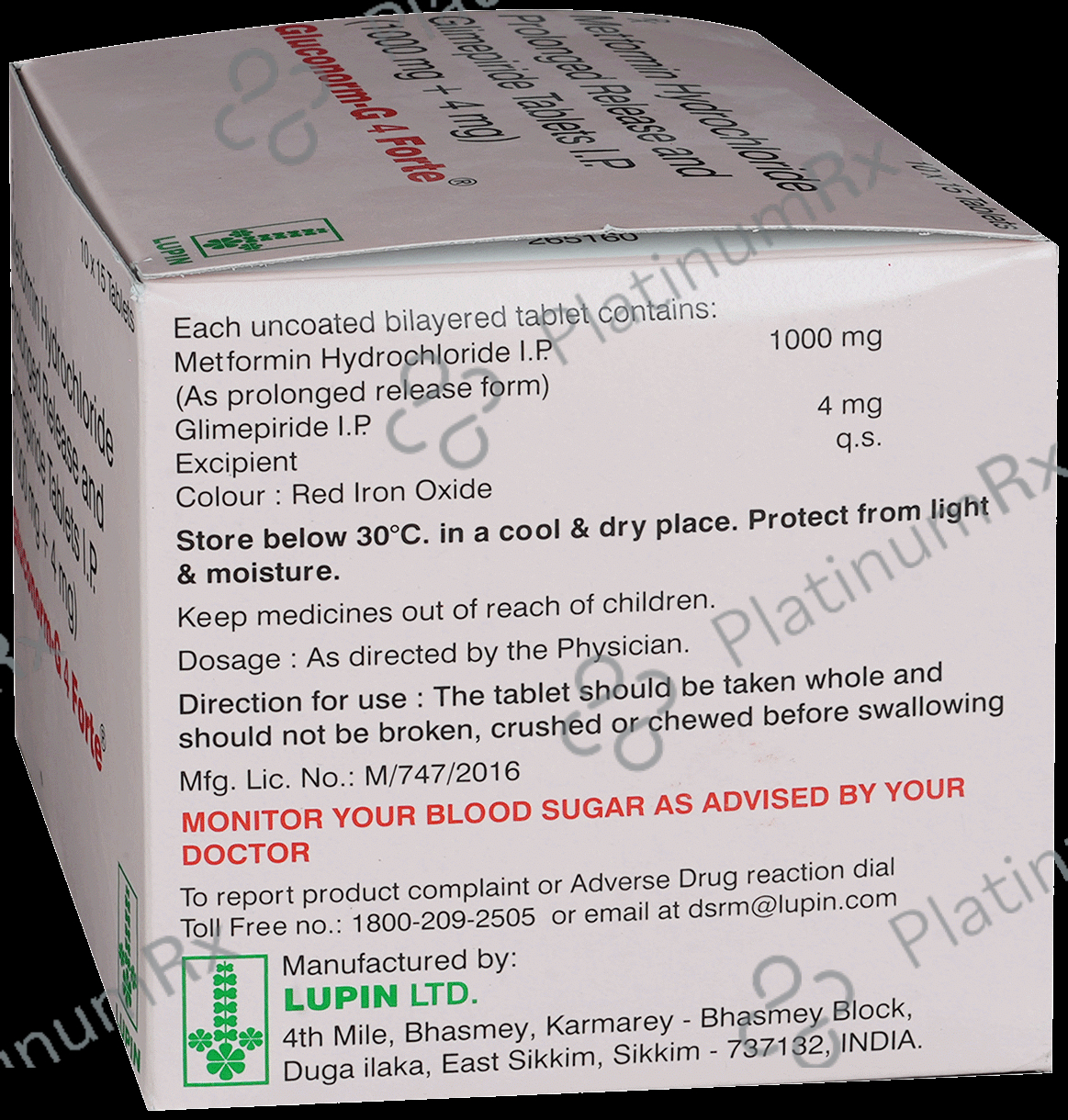 Gluconorm G 4/1000mg Tablet PR 15s