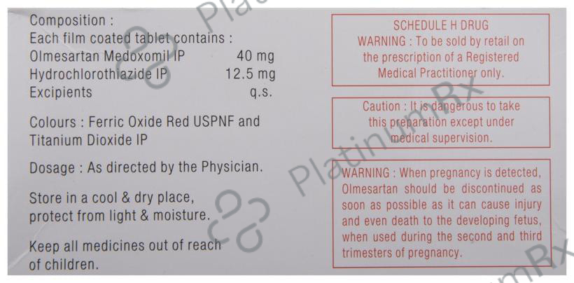Olsar H 40/12.5mg Tablet 10s