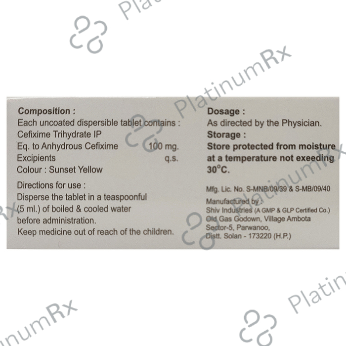 Cefic 100 Tablet DT