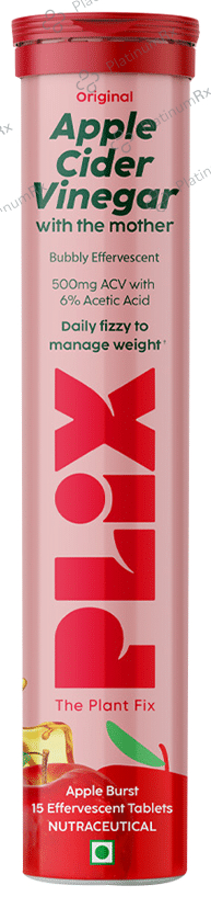 Plix Apple Cider Vinegar ACV with the Mother - Effervescent Tablet for Weight Management