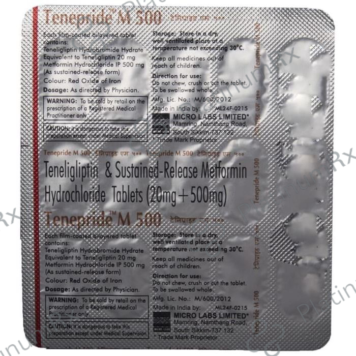 Tenepride M 500/20mg Tablet SR 15s