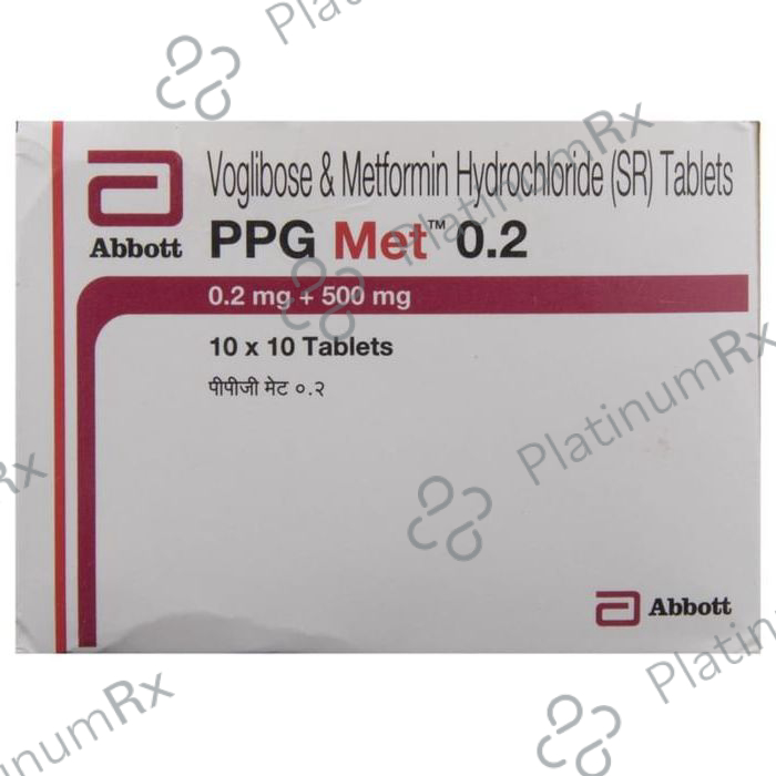 PPG Met 500/0.2mg Tablet SR 10s
