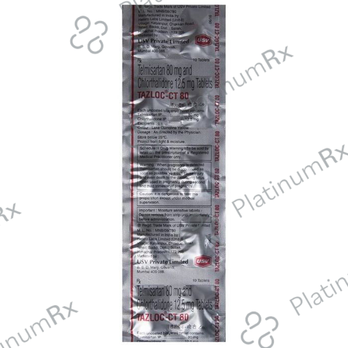Tazloc CT 80/12.5mg Tablet 10s