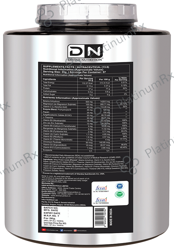 Divine Nutrition Icon Isolate Powder Triple Chocolate 2 kg