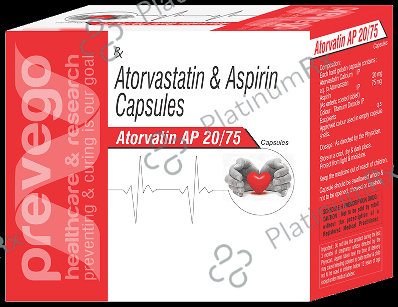 Atorvatin AP 20/75mg Cap 10's