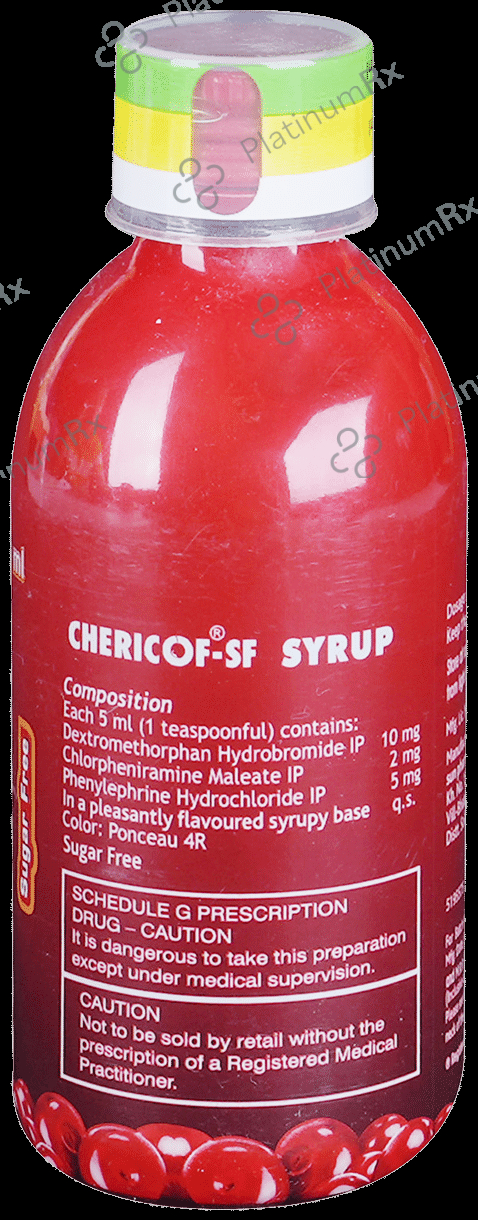 Chericof SF Sugar Free 2/10/5mg Syrup 100ml