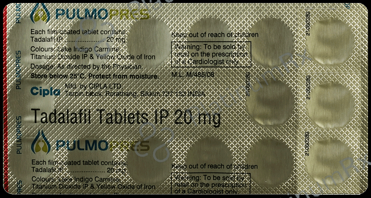 Pulmopres 20mg Tablet 15s