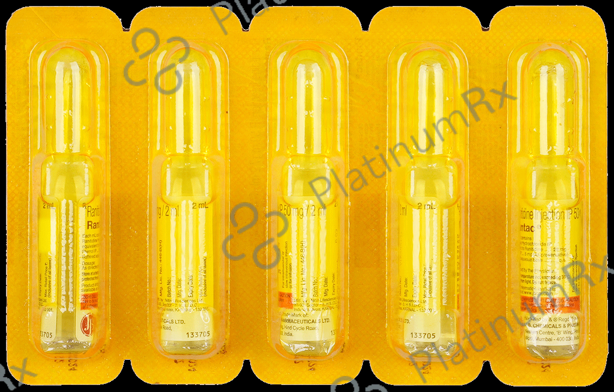 Rantac Injection 2ml 5 Injection