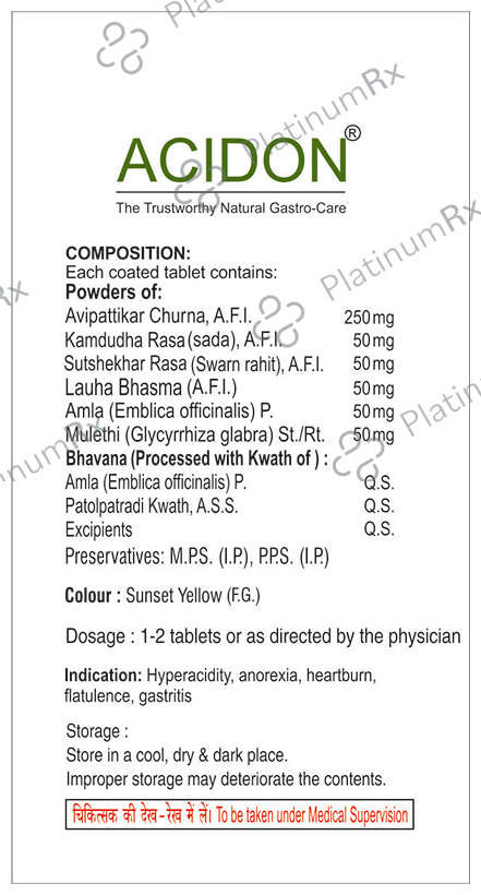 SDH Naturals Acidon Tablet