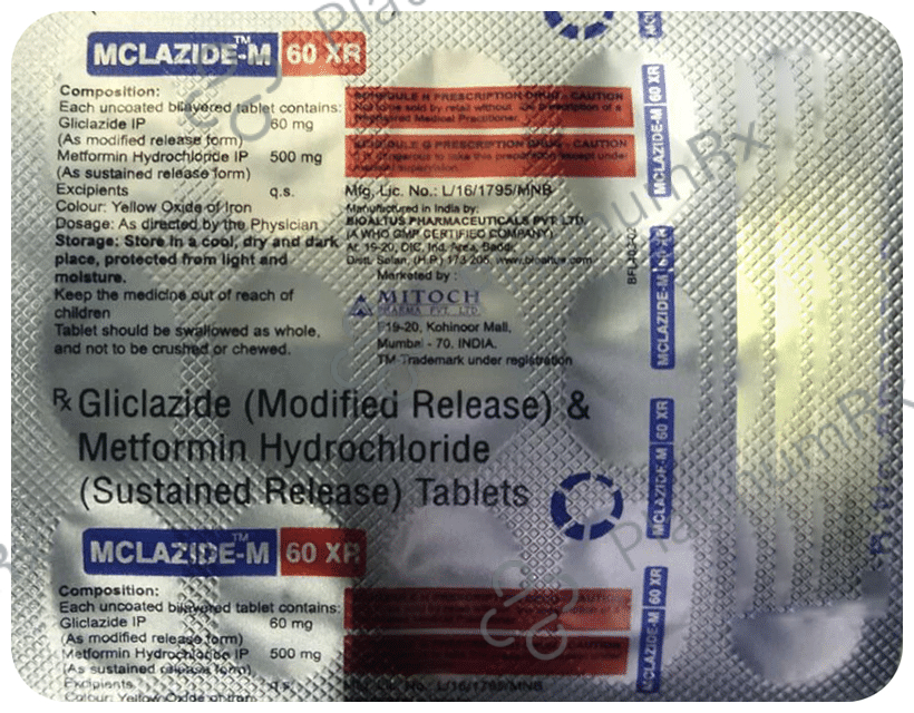 Mclazide-M 60 XR Tablet 15 Tablet SR