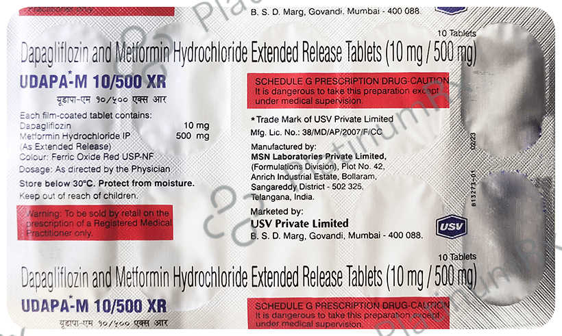 Udapa M 10/500mg XR Tablet 10s