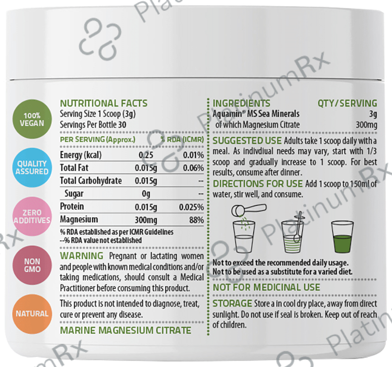 Unived Marine Magnesium Citrate 300mg